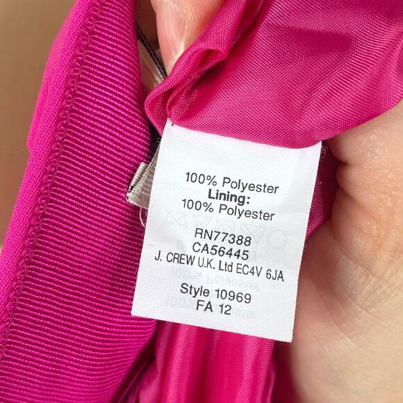 J.Crew Hot Pink Fuchsia Box Pleat Barbiecore Mini Skirt SZ 6 - Picture 9 of 9